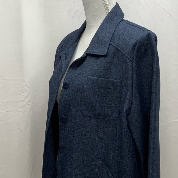 Willow Ridge // Vintage Chambray Poly Jacket, Size 12 - Picture 2 of 7